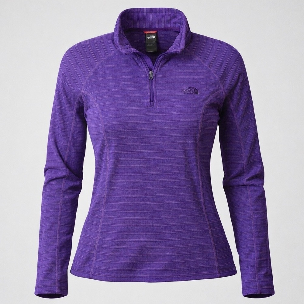 The North Face Purple Polartec Thermal Pro Quarter Zip Fleece Pullover Womens L